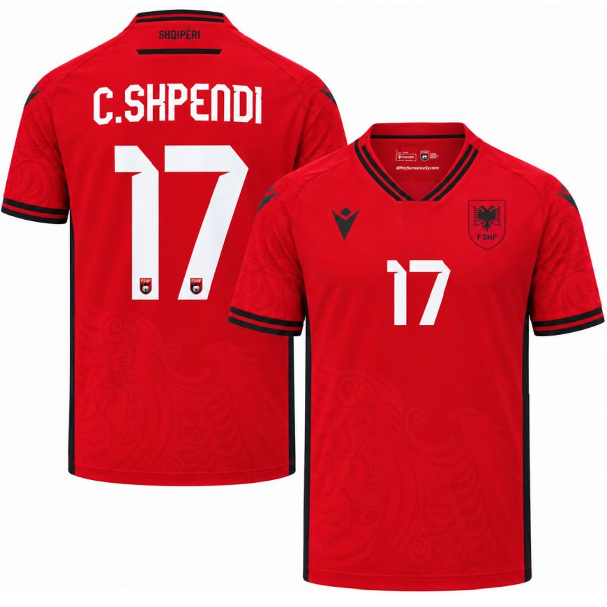 macron - 2025-26 albania home shirt c.shpendi 17