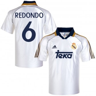 adidas - 1999-00 real madrid home reissue shirt redondo 6
