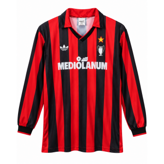 adidas - 1990-91 ac milan home l/s shirt