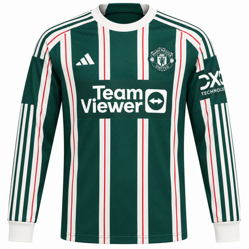 adidas - 2023-24 manchester united away l/s shirt