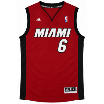adidas - james 6 swingman miami heats jersey