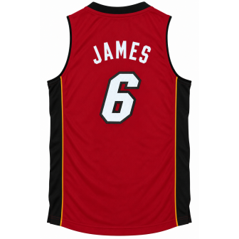 adidas - james 6 swingman miami heat jersey
