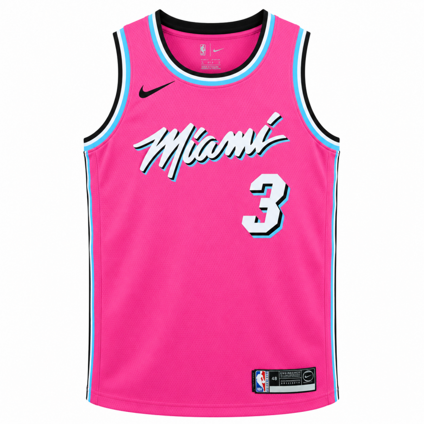 nike - wade 3 miami heat jersey