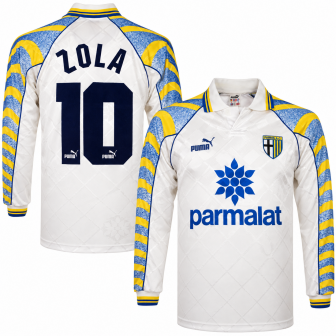 puma - 1995-96 parma home l/s shirt zola 10
