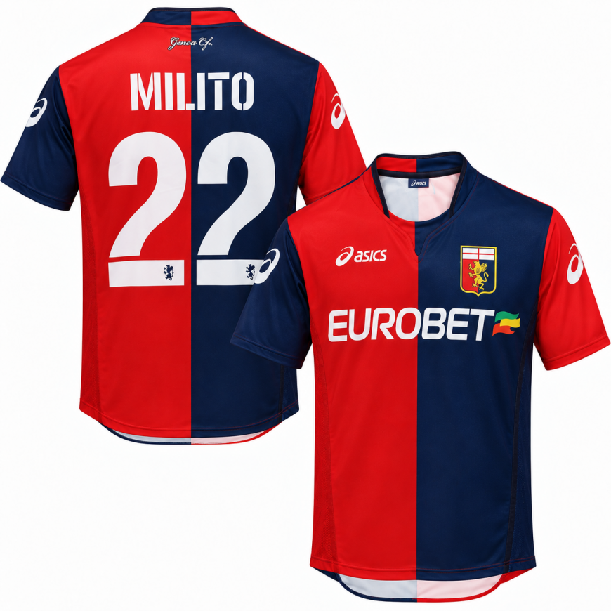 asics - 2008-09 genoa home shirt milito 22