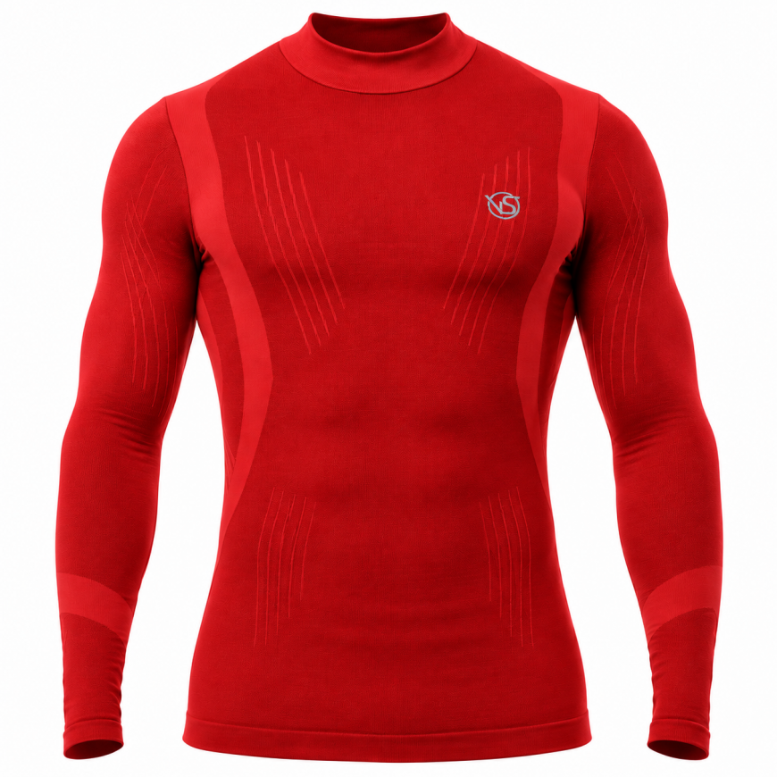 vivasport - maglia termica m/lunga rossa